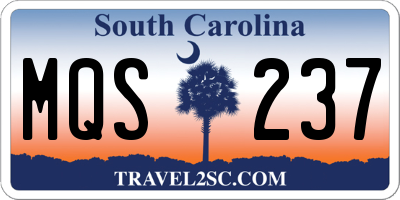 SC license plate MQS237