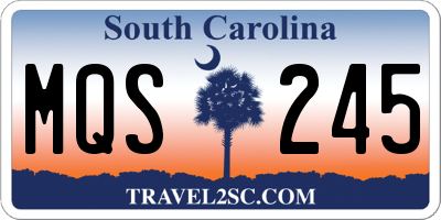SC license plate MQS245