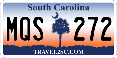 SC license plate MQS272