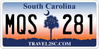 SC license plate MQS281