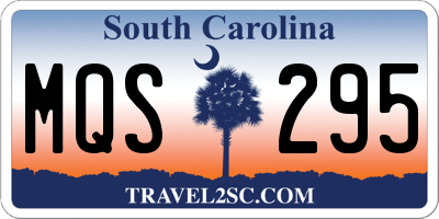 SC license plate MQS295