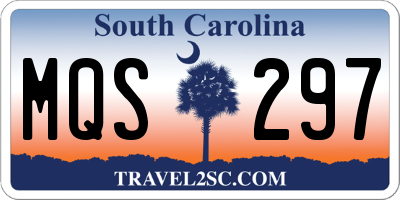 SC license plate MQS297