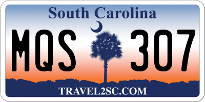 SC license plate MQS307