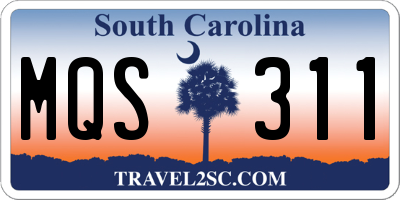 SC license plate MQS311