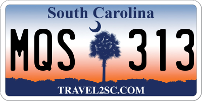 SC license plate MQS313