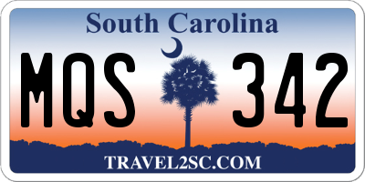 SC license plate MQS342