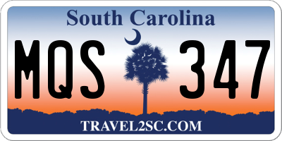 SC license plate MQS347