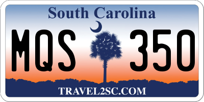 SC license plate MQS350