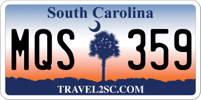 SC license plate MQS359