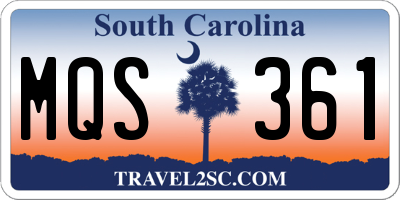SC license plate MQS361