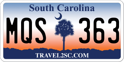 SC license plate MQS363