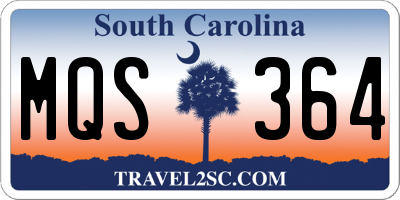 SC license plate MQS364