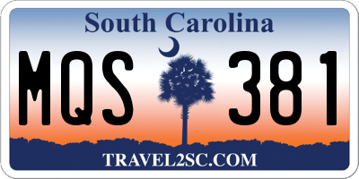 SC license plate MQS381