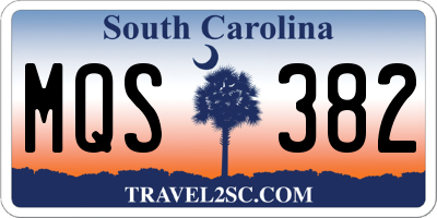 SC license plate MQS382