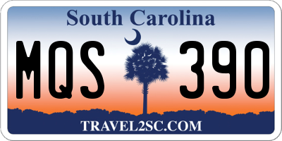 SC license plate MQS390