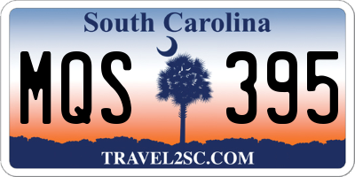 SC license plate MQS395