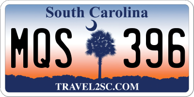 SC license plate MQS396