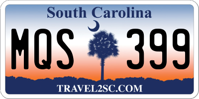 SC license plate MQS399