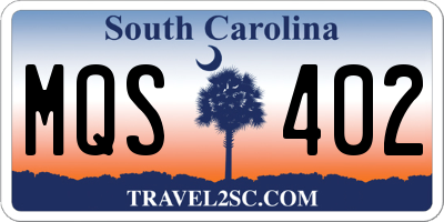 SC license plate MQS402