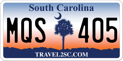 SC license plate MQS405