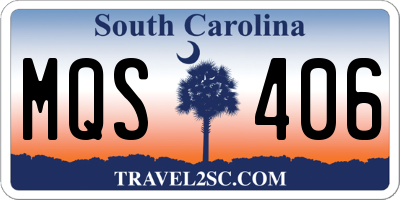 SC license plate MQS406