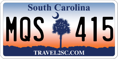 SC license plate MQS415