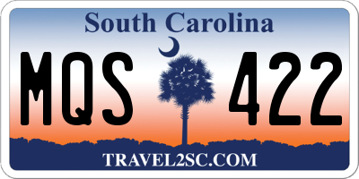 SC license plate MQS422