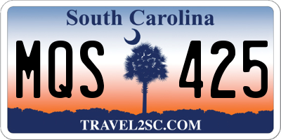 SC license plate MQS425
