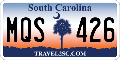 SC license plate MQS426