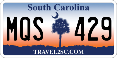 SC license plate MQS429