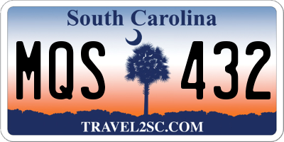 SC license plate MQS432