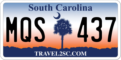 SC license plate MQS437