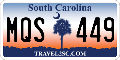 SC license plate MQS449