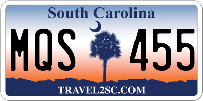 SC license plate MQS455