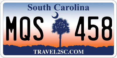 SC license plate MQS458