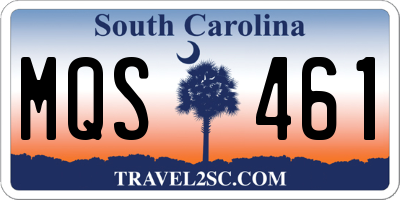 SC license plate MQS461