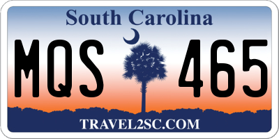SC license plate MQS465