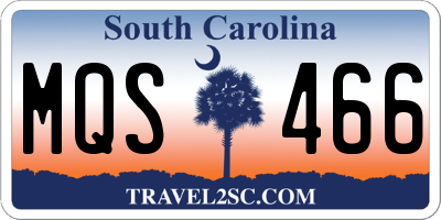 SC license plate MQS466
