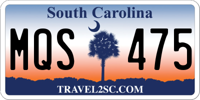 SC license plate MQS475