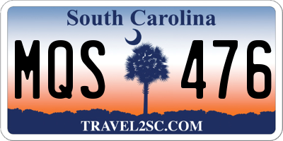 SC license plate MQS476