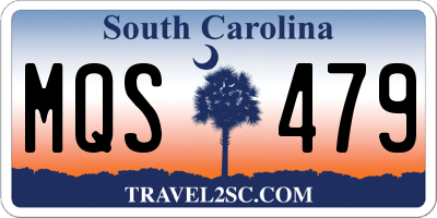 SC license plate MQS479