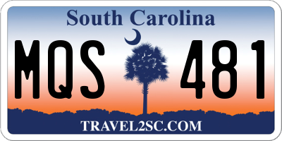 SC license plate MQS481