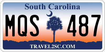 SC license plate MQS487