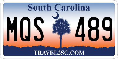 SC license plate MQS489
