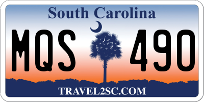 SC license plate MQS490