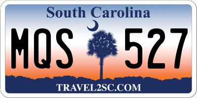 SC license plate MQS527