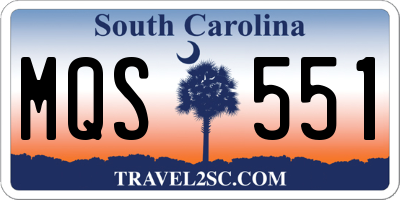 SC license plate MQS551