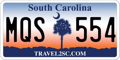 SC license plate MQS554