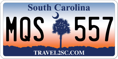 SC license plate MQS557