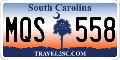 SC license plate MQS558
